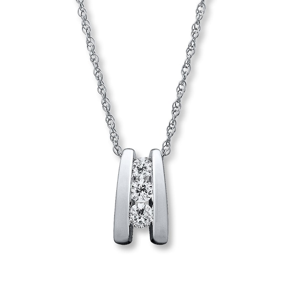 Previously Owned Necklace 1/8 ct tw Diamonds 10K White Gold