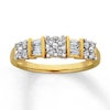 Thumbnail Image 1 of Previously Owned Anniversary Ring 1/2 ct tw Round & Baguette-cut Diamonds 14K Yellow Gold