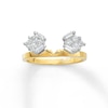 Previously Owned Enhancer Ring 1/4 ct tw Baguette & Round-cut Diamonds 14K Yellow Gold