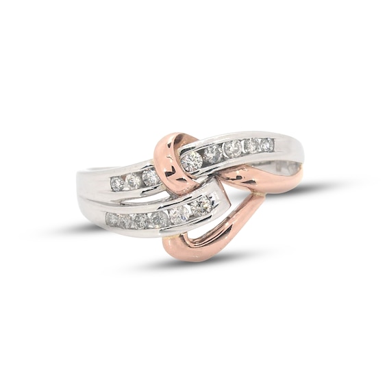 Previously Owned Diamond Ring 1/4 ct tw Round-cut 10K Two-Tone Gold