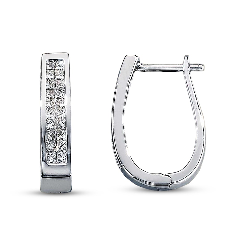 Main Image 1 of Previously Owned Earrings 1/2 ct tw Diamonds 14K White Gold