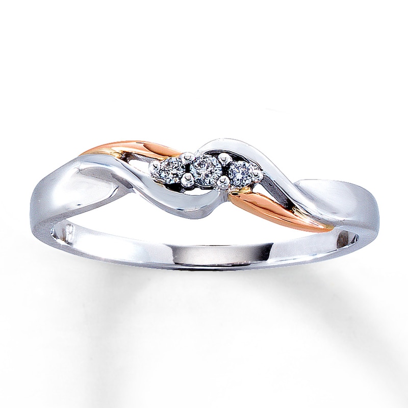 Main Image 1 of Previously Owned Diamond Ring 1/20 ct tw 10K Two-Tone Gold