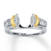 Previously Owned Enhancer 1/2 ct tw Marquise & Round-cut 14K Two-Tone Gold