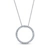Thumbnail Image 1 of Previously Owned Diamond Circle Necklace 1 ct tw 14K White Gold 18"