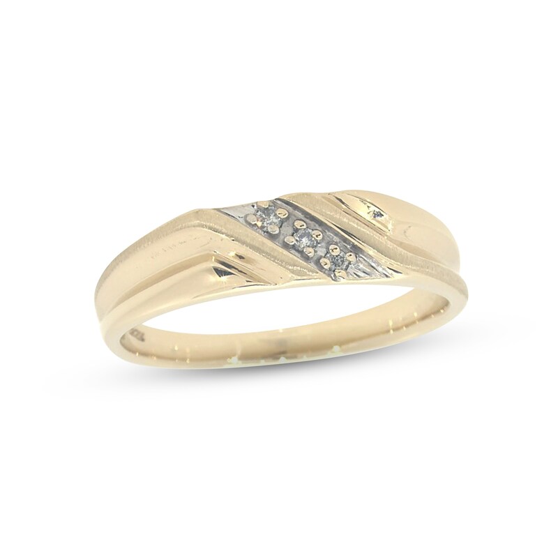Main Image 1 of Previously Owned Men's Wedding Diamond Wedding Band 1/20 ct tw 10K Yellow Gold