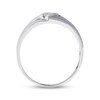 Thumbnail Image 2 of Previously Owned Men's Diamond Wedding Band 1/15 ct tw Round-cut 10K White Gold