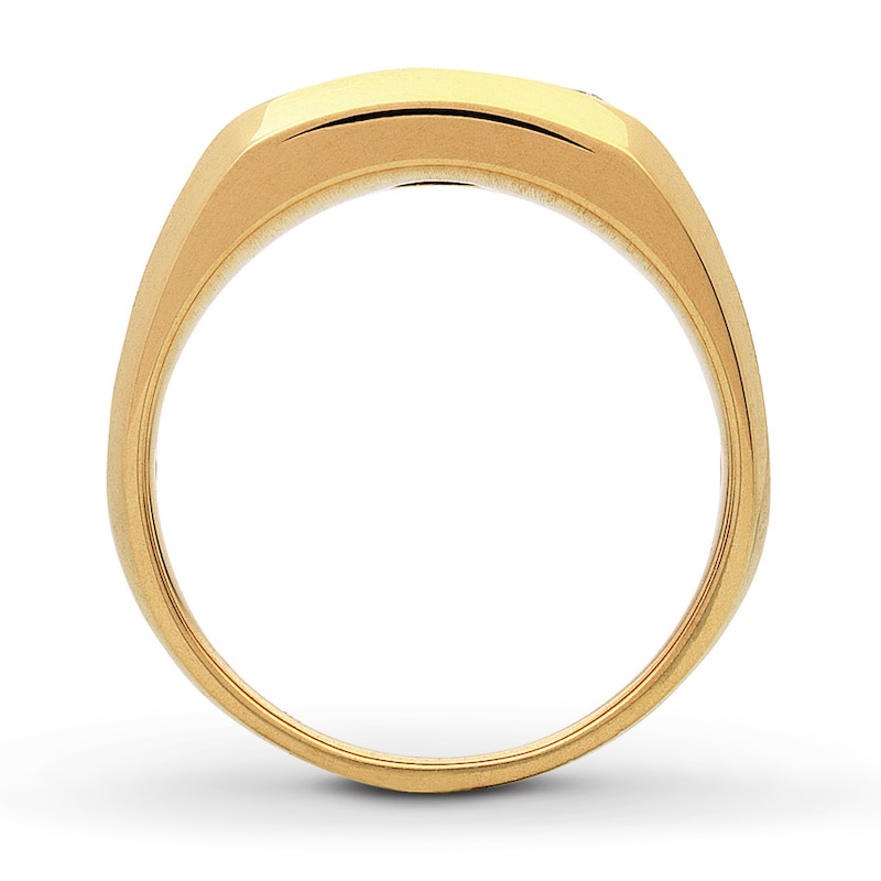 Main Image 2 of Previously Owned Men's Wedding Band 1 ct tw Round-cut Diamonds 14K Yellow Gold