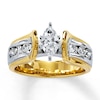 Thumbnail Image 1 of Previously Owned Diamond Engagement Ring 1 ct tw Marquise-cut 14K Two-Tone Gold