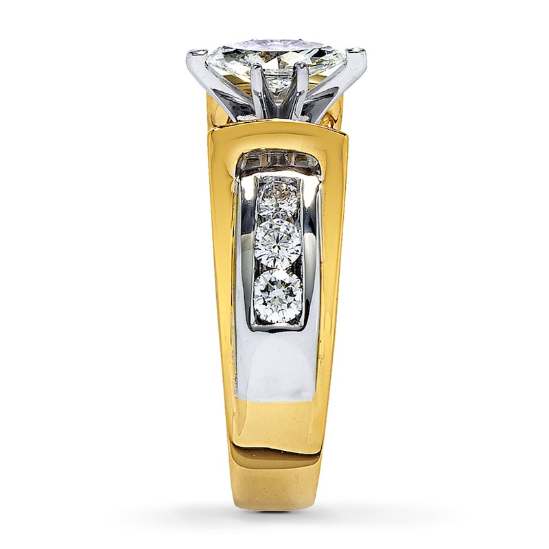 Main Image 3 of Previously Owned Diamond Engagement Ring 1 ct tw Marquise-cut 14K Two-Tone Gold