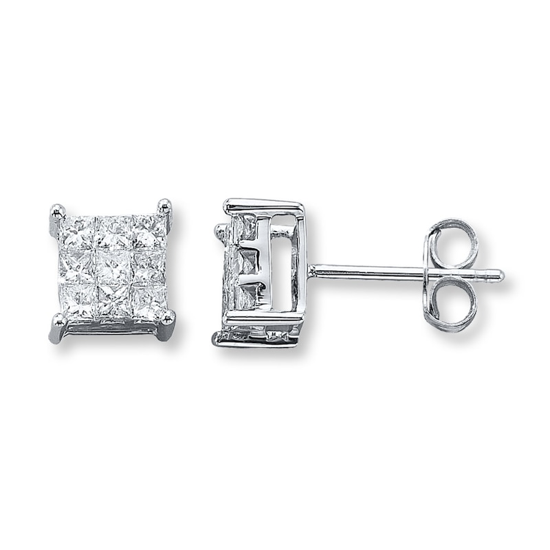 Main Image 1 of Previously Owned Earrings 1/3 ct tw Diamonds 14K White Gold