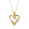Thumbnail Image 0 of Previously Owned Heart Necklace 1/8 ct tw Diamonds 10K Yellow Gold