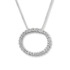 Thumbnail Image 1 of Previously Owned Necklace 1/2 ct tw Diamonds 14K White Gold