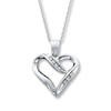 Thumbnail Image 0 of Previously Owned Necklace 1/8 ct tw Diamonds 10K White Gold 18"
