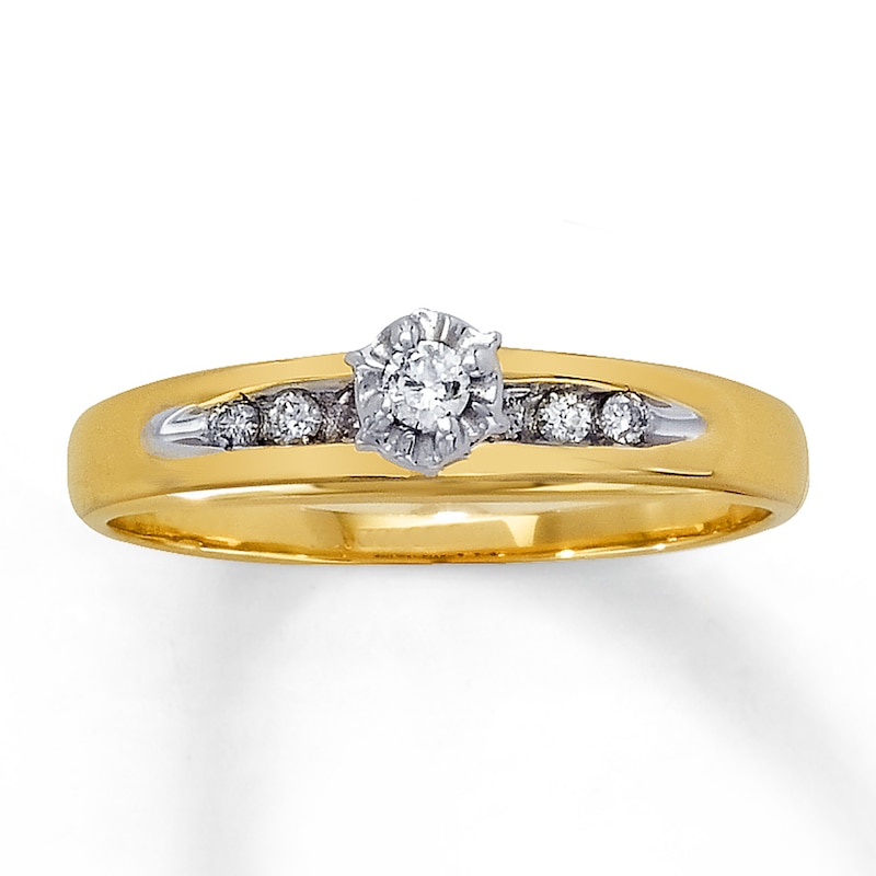 Main Image 1 of Previously Owned Ring 1/10 ct tw Diamonds 10K Yellow Gold