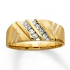Thumbnail Image 1 of Previously Owned Men's Wedding Band 1/4 ct tw Round-cut Diamonds 14K Yellow Gold