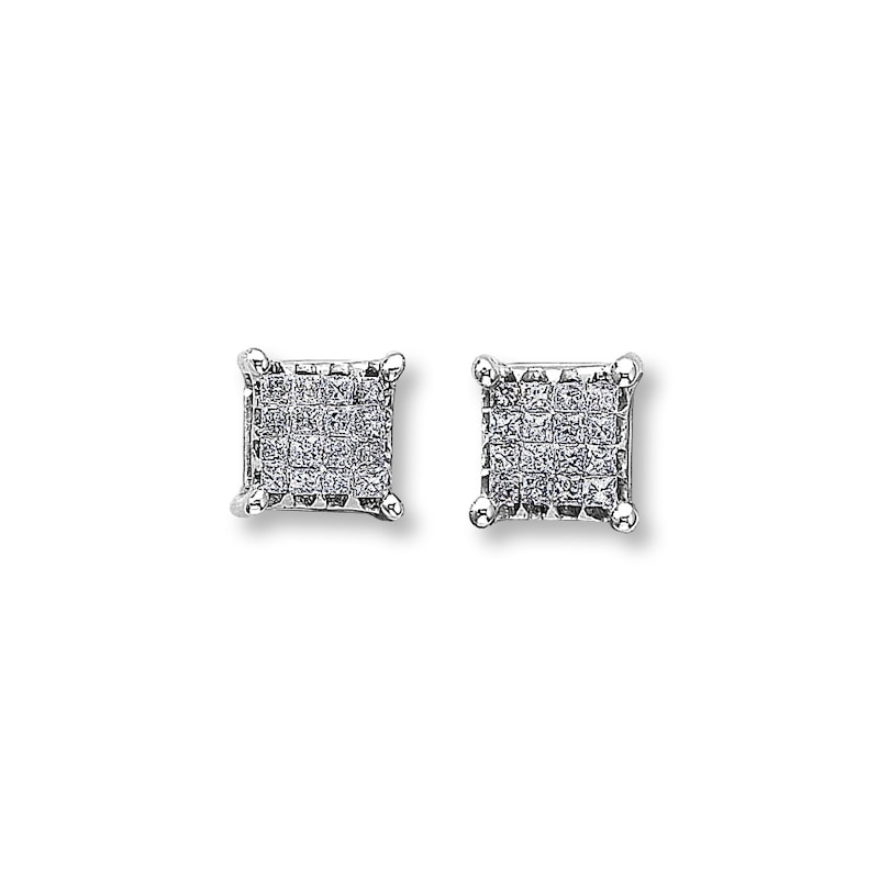 Main Image 1 of Previously Owned Diamond Earrings 1/3 ct tw 14K White Gold