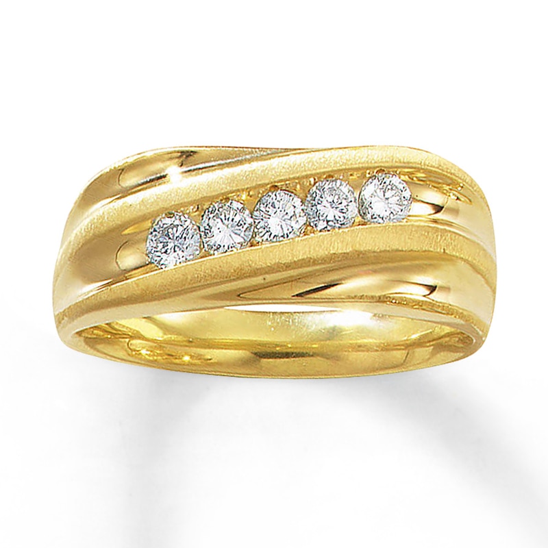 Previously Owned Round-Cut Diamond Band 1/2 ct tw 14K Yellow Gold