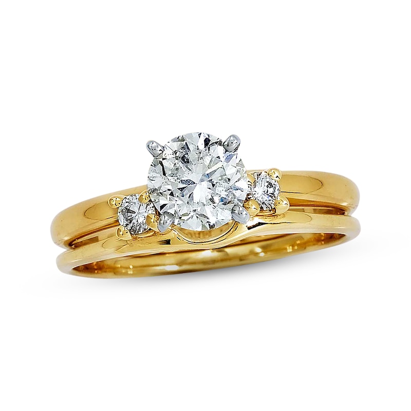 Main Image 2 of Previously Owned Diamond Enhancer Ring 1/8 ct tw Round-cut 14K Yellow Gold