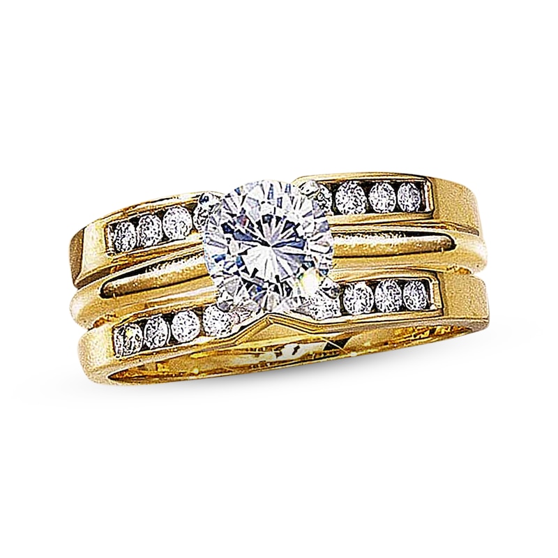 Main Image 2 of Previously Owned Diamond Enhancer Ring 1/4 ct tw Round-cut 14K Yellow Gold