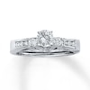 Previously Owned Enhancer Ring 1/5 ct tw Round-cut Diamonds 14K White Gold
