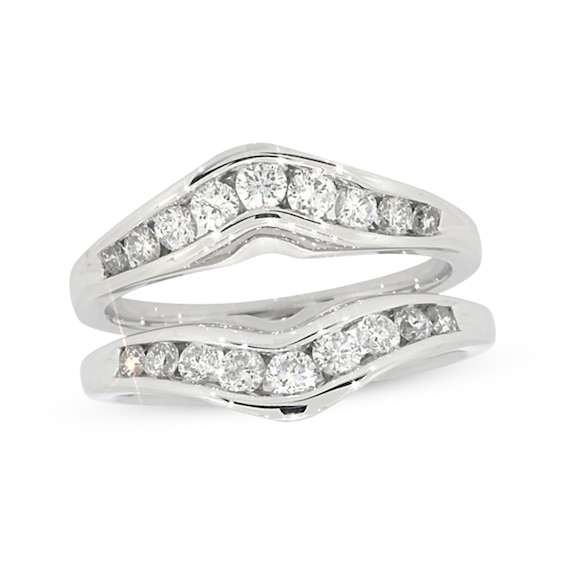 Previously Owned Diamond Enhancer Ring 3/4 ct tw Round-cut 14K White Gold Size 7