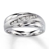 Thumbnail Image 1 of Previously Owned Men's Round-Cut Diamond Band 1/4 ct tw 14K White Gold