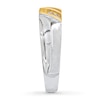 Thumbnail Image 3 of Previously Owned Men's Wedding Band 1/6 ct tw Round-cut Diamonds 10K Two-Tone Gold