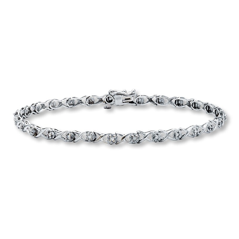 Main Image 1 of Previously Owned Diamond Bracelet 1/4 ct tw 10K White Gold