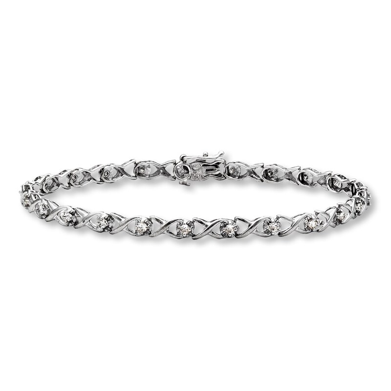Main Image 1 of Previously Owned Bracelet 1/2 ct tw Diamonds 10K White Gold