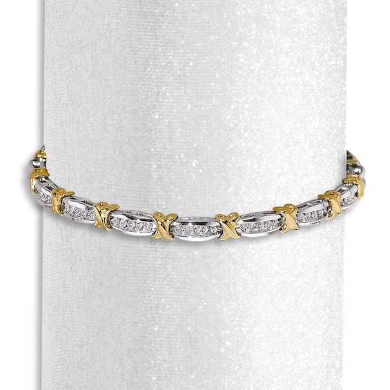 Previously Owned Bracelet 1/2 ct tw Diamonds 10K Two-Tone Gold