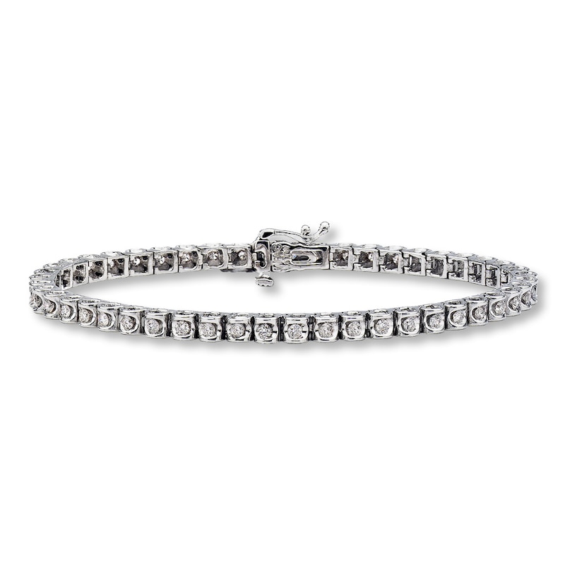 Main Image 1 of Previously Owned Bracelet 1-1/2 ct tw Diamonds 14K White Gold 7"