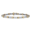 Thumbnail Image 1 of Previously Owned Gold-Kissed Bracelet 1/2 ct tw Diamond 10K Two-Tone Gold