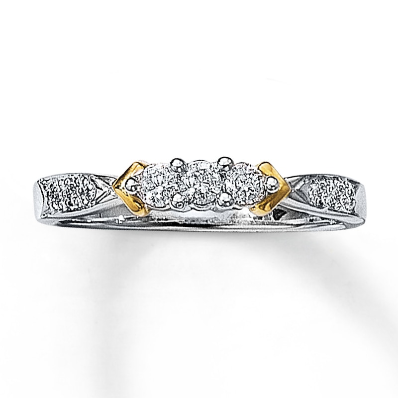 Main Image 1 of Previously Owned Ring 1/5 ct tw Diamonds 10K Two-Tone Gold