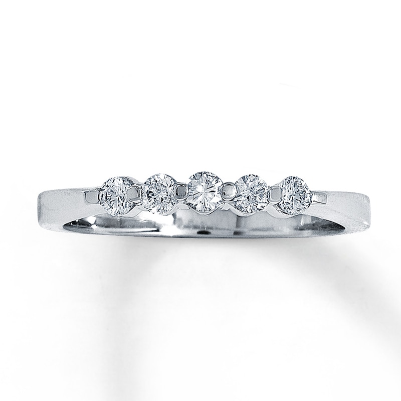 Main Image 1 of Previously Owned Diamond Anniversary Band 1/4 ct tw Round-cut 14K White Gold