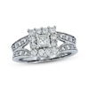 Thumbnail Image 1 of Previously Owned Diamond Engagment Ring 1 ct tw Princess & Round-Cut 14K White Gold