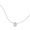 Thumbnail Image 1 of Previously Owned Diamond Solitaire Bezel Necklace 1/4 ct tw Round-cut 14K White Gold