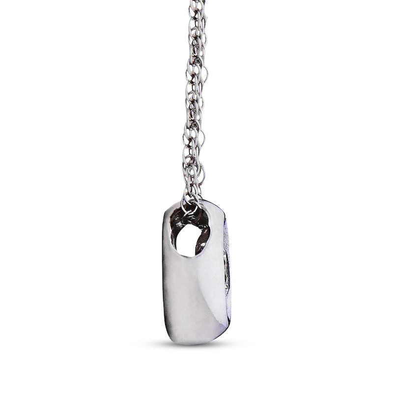 Main Image 2 of Previously Owned Diamond Necklace 1/10 ct tw Round-cut 14K White Gold 18"