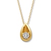 Thumbnail Image 1 of Previously Owned Necklace 1/4 ct Diamond 14K Yellow Gold