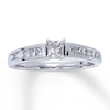 Previously Owned Engagement Ring 5/8 ct tw Princess-cut Diamonds 14K White Gold