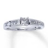 Thumbnail Image 1 of Previously Owned Engagement Ring 5/8 ct tw Princess-cut Diamonds 14K White Gold