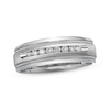Thumbnail Image 1 of Previously Owned Men's Diamond Wedding Band 1/4 ct tw Round-cut 14K White Gold Size 10.25