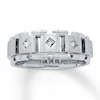 Thumbnail Image 1 of Previously Owned Men's Diamond Band 1/4 ct tw Square-cut 14K White Gold