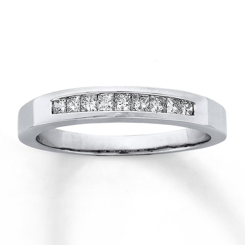 Previously Owned Anniversary Band 1/4 ct tw Princess-cut Diamonds 14K White Gold