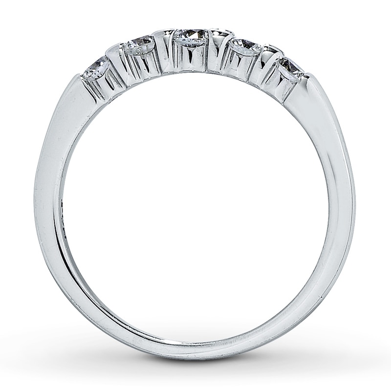 Main Image 2 of Previously Owned Anniversary Band 1/2 ct tw Round-cut Diamonds 14K White Gold