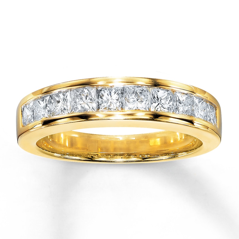 Main Image 1 of Previously Owned Diamond Band 1 ct tw Princess-cut 14K Yellow Gold