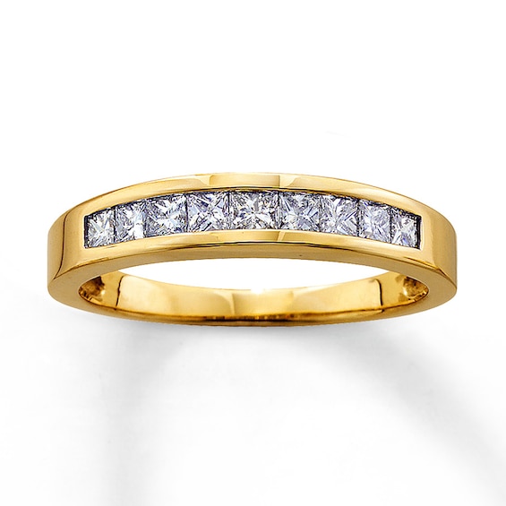 Previously Owned Diamond Anniversary Band 1/2 ct tw Princess-cut 14K Yellow Gold