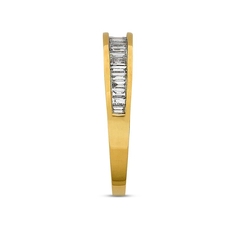 Main Image 3 of Previously Owned Diamond Wedding Band 1/2 ct tw Baguette-cut  Diamonds 14K Yellow Gold