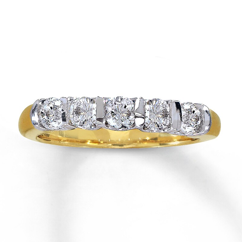 Main Image 1 of Previously Owned Ring 3/4 ct tw Round-cut Diamonds 14K Two-Tone Gold