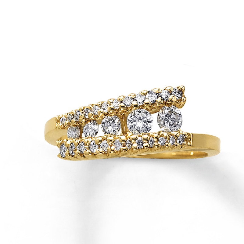 Previously Owned Diamond Journey Ring 1/2 ct tw 14K Yellow Gold
