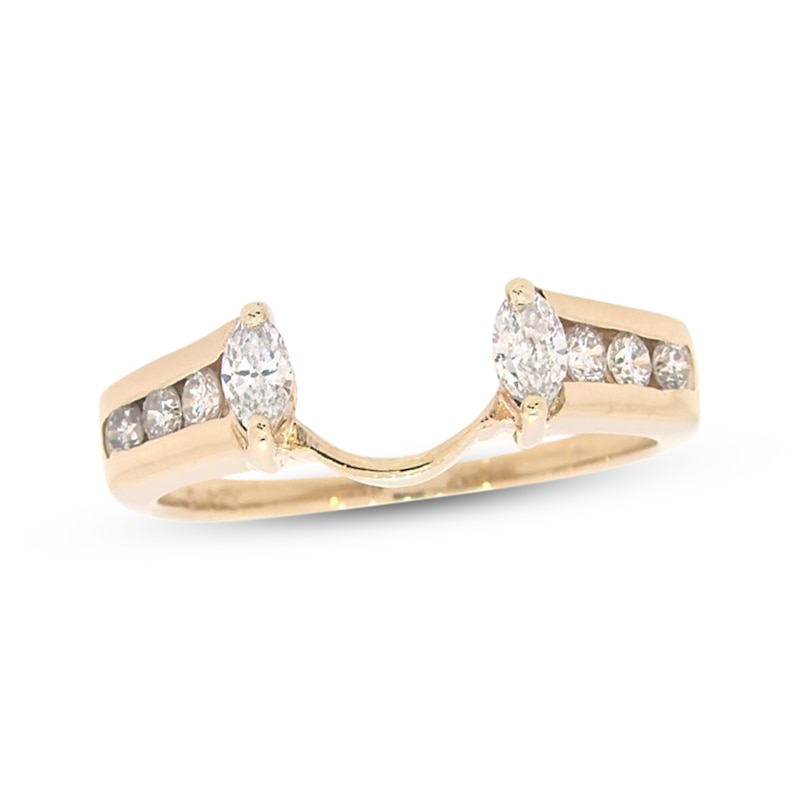 Main Image 1 of Previously Owned Diamond Enhancer Ring 1/2 Carat tw Round & Marquise-Cut 14K Yellow Gold